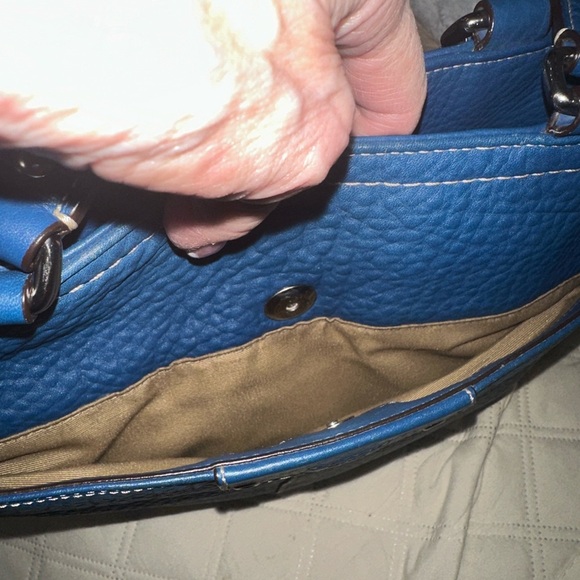 Coach Hamilton F13089 blue pebble leather - Picture 7 of 12